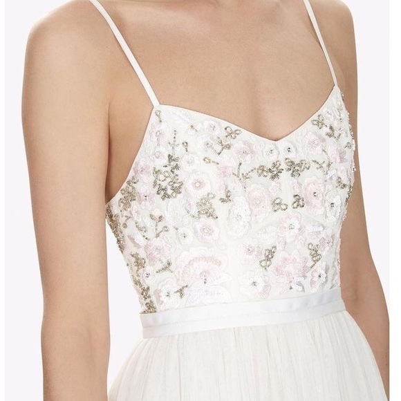 Needle & Thread Trailing Tulle Maxi Dress White - Picture 2 of 8